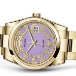 36MM Rolex Day-Date 118208 Replica Swiss Popular Watches With Lavender-Jade Dials