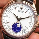 Rolex Cellini Moonphase 50535 Fake Watches With Brown Leather Straps Of Good Popularity