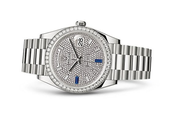 A Luxury Daily Companion: 40MM Rolex Day-Date 228349RBR Fake Watches With White Gold Bracelets