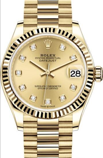 31MM Yellow Gold Rolex Lady-Datejust Knockoff Watches Of Luxurious Styles