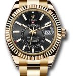 Rolex Sky-Dweller Knockoff Watches With Yellow Gold Bracelets Of Top Quality