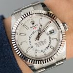 Decent White Gold And Oystersteel Rolex Sky-Dweller Watches Replica For Hot Sale