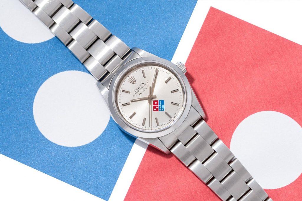 Swiss Made Replica Rolex Air-King ‘Domino’s Pizza’ For Sale